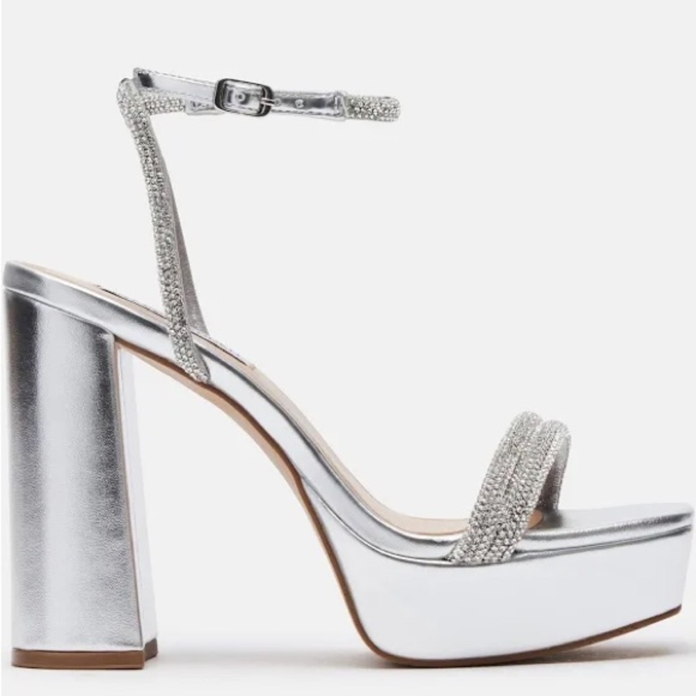 Steve Madden Lofty Silver Women's Heels